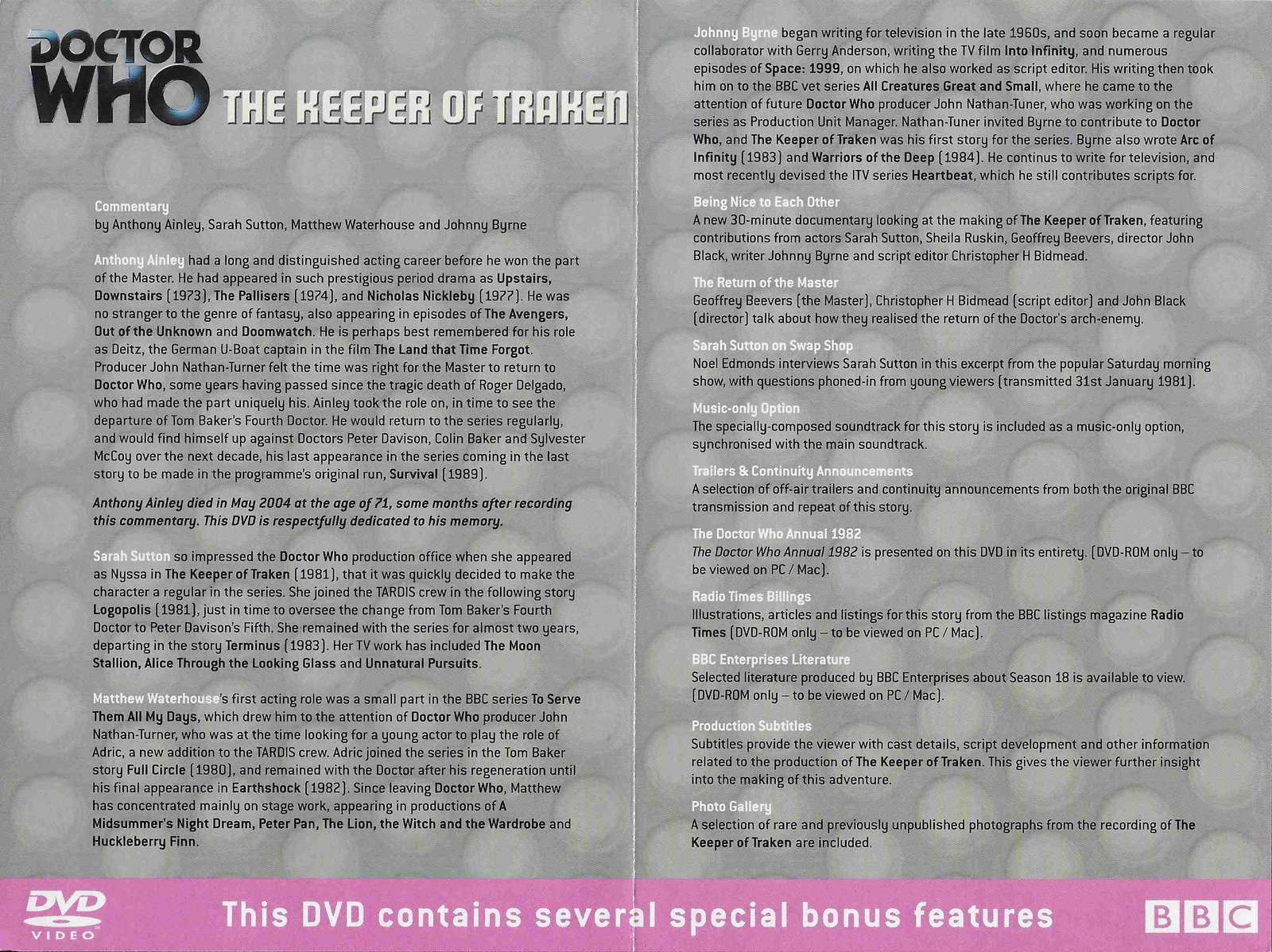 Inserts from BBCDVD 1331A